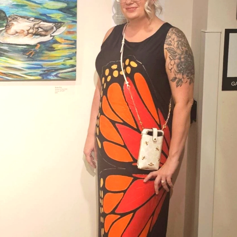 QVC Butterfly Wing Maxi Dress